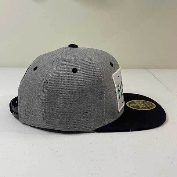 Miami Florida Snapback Hat Sunshine State Gray & Black Adjustable Cap By BSD - Picture 7 of 9